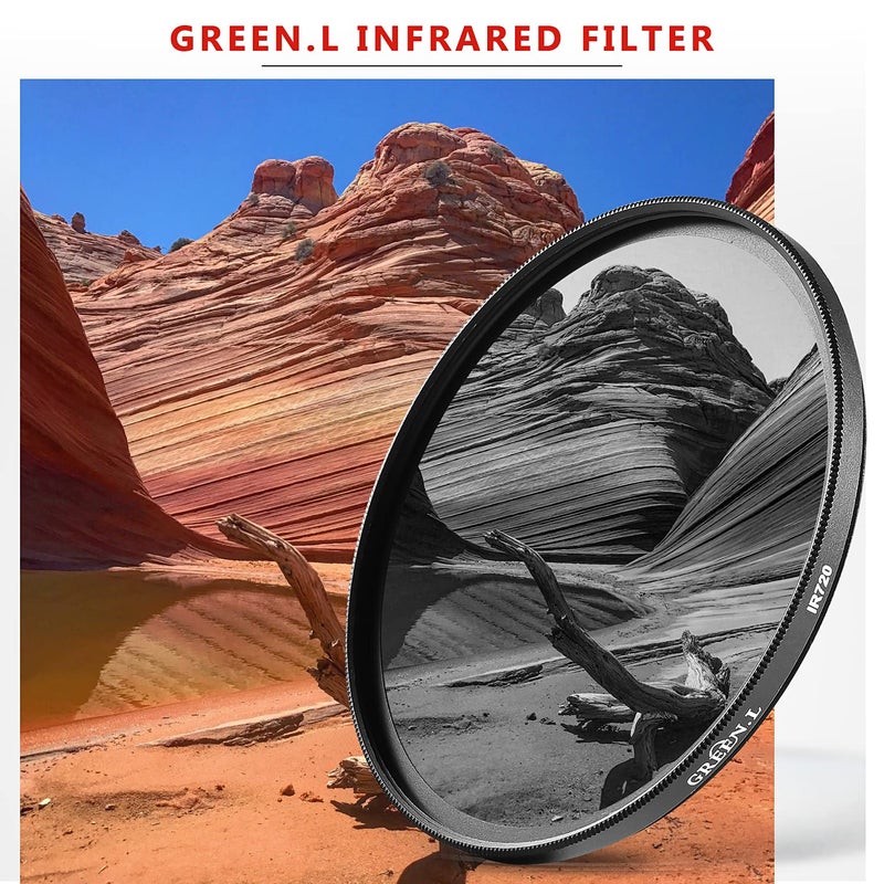 GREEN.L 49mm Infrared Filter, 49mm IR 850nm (R85) Filter for Camera Lens - Image 2